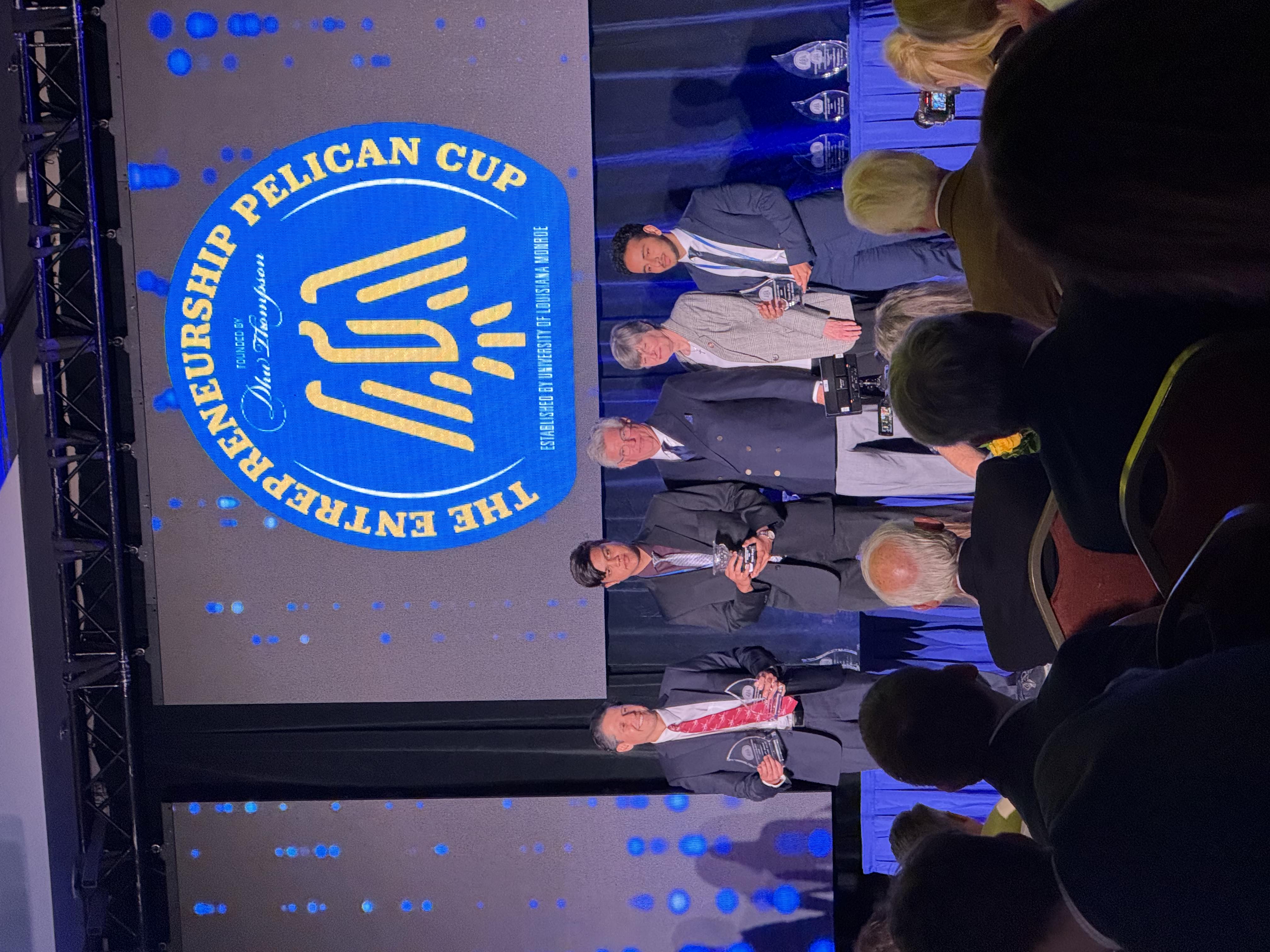 Pranish Ghimire and the SensorySync team at the Pelican Cup event